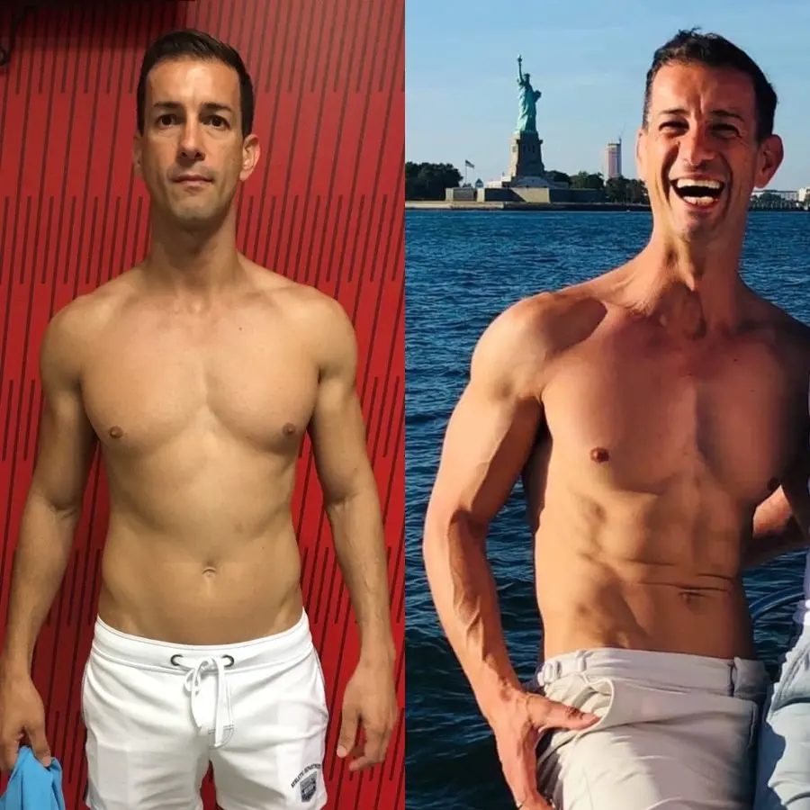 Before and after: client of Sydney Bespoke Trainer, Sydney CBD