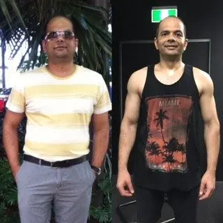 Before and after: client of Sydney Bespoke Trainer, Sydney CBD
