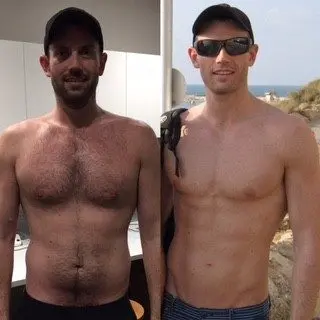 Before and after: client of Sydney Bespoke Trainer, Sydney CBD